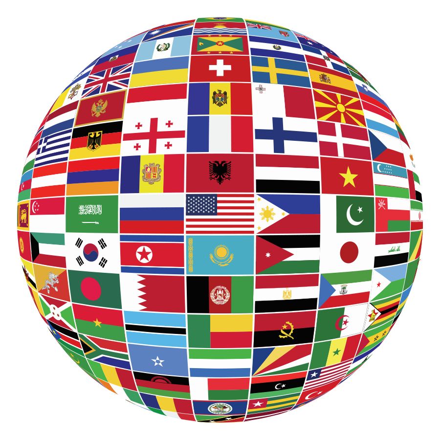 flags_over_globe